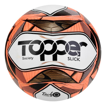 Bola de Futebol Society Topper Slick II Tecnofusion - Vermelho e Preto