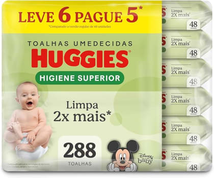 Lenços Umedecidos Huggies Max Clean - 288 Lenços