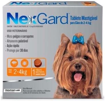 Antipulgas e Carrapatos para Cães de 2 a 4kg NexGard - 1 Tablete