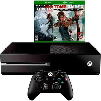 Console Xbox One 1TB + 2 Jogos Tomb Raider (Via Download) + 1 Controle sem Fio