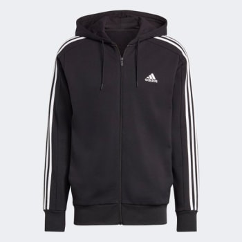 Moletom Adidas Top 3 Listras Masculino - Preto+Branco