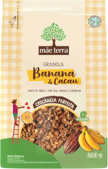 Mãe Terra Granola Banana e Cacau 800g