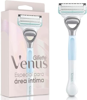 Gillette Venus Especial Para Área Íntima Aparelho de Depilação Recarregável com Barra Anti-irritação, Depilação Femenina íntima