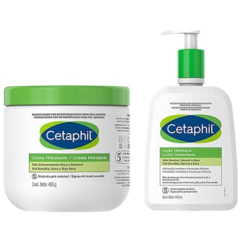 Cetaphil Kit Loção Hidratante Pele Normal a Seca 473ml + Creme Hidratante Pele Extremamente Seca 453g - Hidratante para o Corpo Dermocosmético - Magazine {{route.pmdStoreName}}Logo LuLogo Magalu