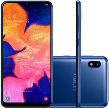 Smartphone Samsung Galaxy A10 32GB 6.2" 2GB RAM Câmera Traseira 13MP Azul