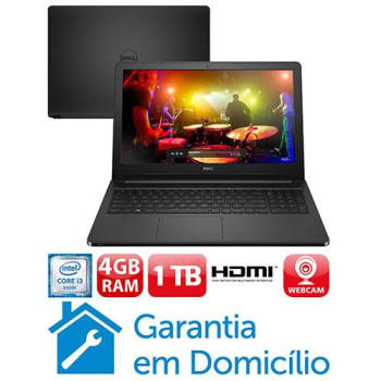 Notebook Dell Core i3-6006U 4GB 1TB Tela 15.6” Linux Inspiron I15-5566-D10P