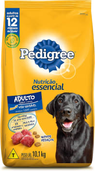 Ração Pedigree Nutrição Essencial Carne Para Cães Adultos 10.1kg