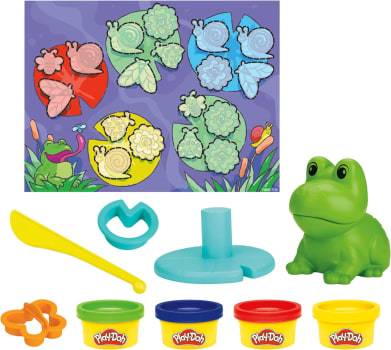 Play-Doh Um Dia Na Lagoa - Kit Inicial Com 12 Peças E 6 Cores De Massa De Modelar