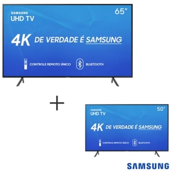Smart TV Samsung UHD 4K 65" UN65RU7100GXZD+ Smart TV 4K Samsung LED 50 Livre de Cabos, HDR Premium UN50RU7100GXZD