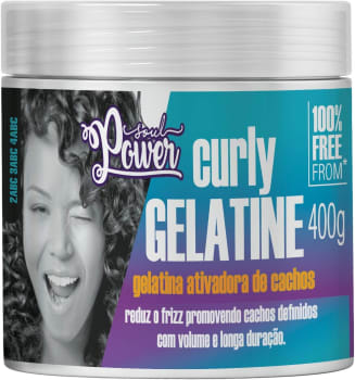 Gelatina Curly Gelatine Ativadora de Cachos Soul Power - 400g