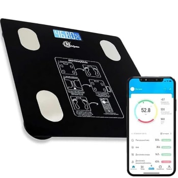 Balança Digital Bioimpedância Com Bluetooth Aplicativo Analisador Corporal Gordura suporta até 180kg