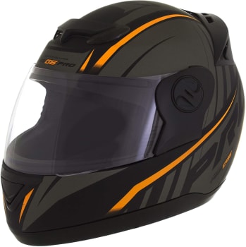 Capacete Pro Tork Evolution G6 Pro Neon Fosco 60 Preto/Laranja