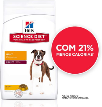 Ração Hill's Science Diet para Cães Adultos - Light - 7,5kg