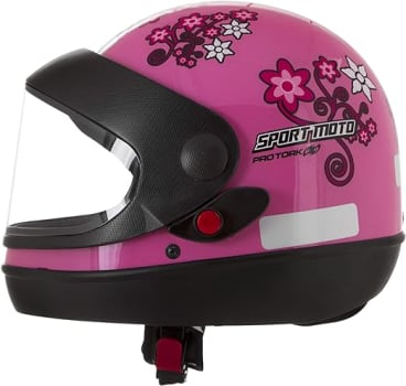 Pro Tork Capacete Sport Moto For Girls 56 Rosa