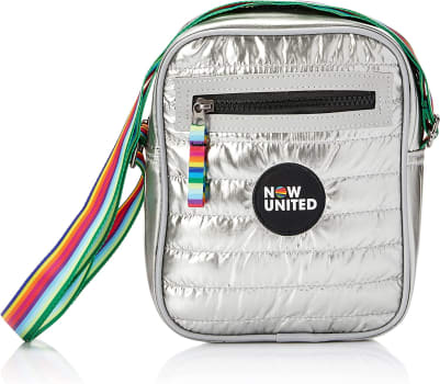 Bolsa Transversal, Pequena, Now United, Prata