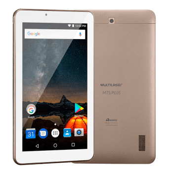 Tablet MS7 Plus NB276 Multilaser Dourado - Tamanho da Tela: 7" Memória Interna de 8MB