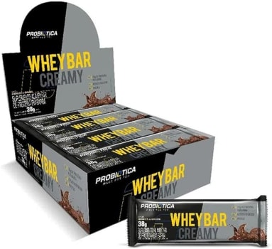 Whey Bar Creamy, Chocolate, 12 unidades 38g Cookies & Cream - Probiótica