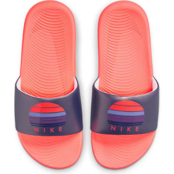 Chinelo Infantil Nike Kawa Slide SE 2 BGP Masculino - Roxo+Laranja