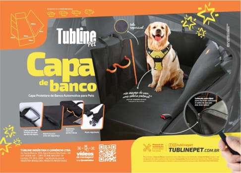 Tubline Capa Pet Protetora De Banco Automotiva Tubline