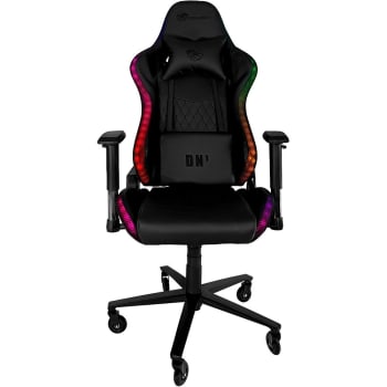 Cadeira Gamer DN1 RGB Preto Rodas de Silicone - DRAXEN