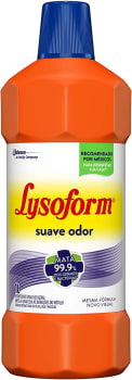 10 Unidades - Desinfetante Lysoform Bruto Suave Odor 1L