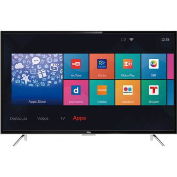 Smart TV LED 43" Semp Toshiba L43S4900FS Full HD com Conversor Digital 3 HDMI 2 USB Wi-Fi 60Hz Preta