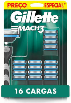 Gillette Mach3 - Refil Para Barbear 16 Unidades