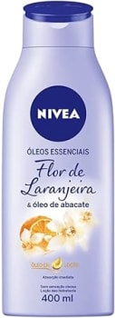 NIVEA Loção Hidratante Óleos Essenciais Flor de Laranjeira & Óleo de Abacate 400ml - Loção Hidratante que recupera a maciez e o brilho da pele, com Óleo de Abacate, rico em nutrientes, sem oleosidade