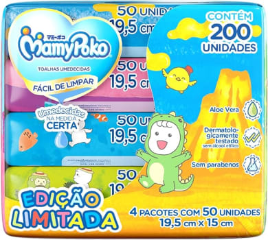 MamyPoko Lenços Umedecidos Edição Limitada 200 Unidades