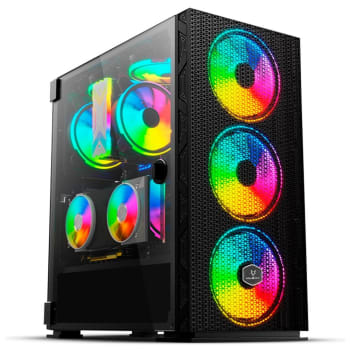 Gabinete Gamer Husky Polar Mid Tower ARGB com FAN Porta em Vidro Temperado GAHPO140 KaBuM