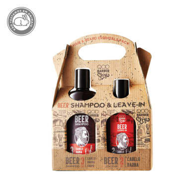 Kit QOD Barber Shop Shampoo de Cerveja 3 em 1 + Leave-In - IncolorKit QOD Barber Shop Shampoo de Cerveja 3 em 1 + Leave-In - Incolor