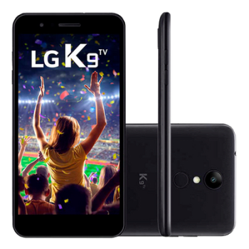 Smartphone LG K9 TV 16GB Preto LMX210BMW Tela 5.0 polegadas Dual Chip 4GAssista a TV no seu smartphone, onde você estiverFotos nítidas até com pouca luzCompartilhe seus melhores momentos Câmera de 8MPGifs animadosTela de 5.0\" HDConforto e segurança