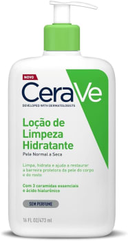 CeraVe, Loção de Limpeza Hidratante de Banho, Sem Espuma,