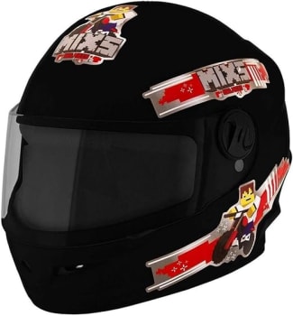 Capacete Mixs Start Infantil Blocks 54 Preto