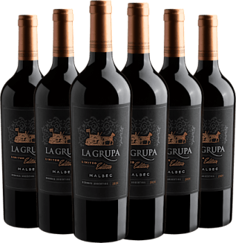 Kit 6 La Grupa Limited Edition Malbec por R$29,90 cada garrafa