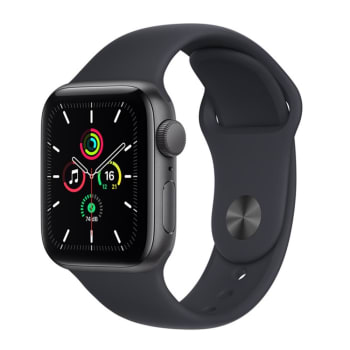 Apple Watch SE 40mm Gps Case de Alumínio Cinza Espacial Sport Band Preto - Mkq13ll/A