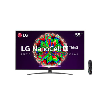 Smart TV Nanocell 55" LG NANO81SNA 4K Bluetooth, Thinq Ai, Google Assistant, Amazon Alexa, Quad Core Processor