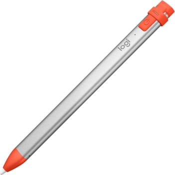 Lápis Digital Logitech Crayon para iPads de versões 2018 e posteriores, Tecnologia Apple Pencil, Design Antirrolagem e Ponta Inteligente Dinâmica