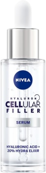 NIVEA Sérum Fácial Cellular com Ácido Hialurônico 30ml - Suaviza visivelmente a superfície da pele, promove a sensação de elasticidade, restaura a proteção natural e oferece hidratação profunda