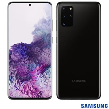 Samsung Galaxy S20+ Preto, com Tela Infinita de 6.7”, 4G, 128GB e Câmera Quádrupla 64MP+12MP+12MP+ToF - SM-G985FZKJZTO