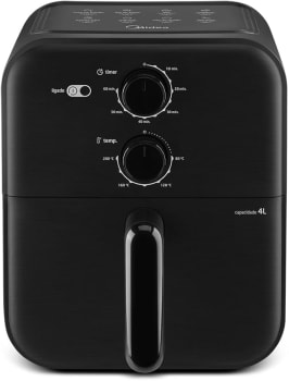 Fritadeira Sem Óleo Capacidade de 4L, Midea, 1400 W, Aquece Em 10-60 min 80℃ a 200 ℃, Air Fryer Com Fluxo de Ar de 360°, Fritadeira Eletrica, Design Compacto, Preto, 110V, MAF400P0APK