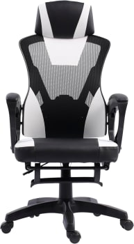 Cadeira Office Presidente Supreme Ergonômica Reclinável, Até120kg, Giratória, Inclinação 12º, Encosto com Tela Mesh, Espuma Dupla, Rodas de Duplo Giro