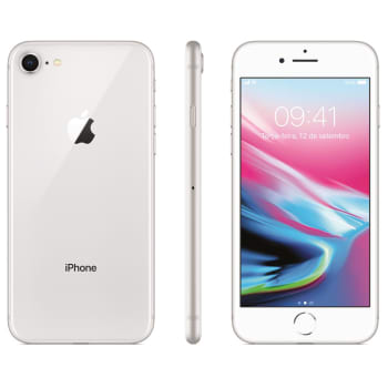 iPhone 8 Apple com 64GB, Tela Retina HD de 4,7”, iOS 11, Câmera de 12 MP, Resistente à Água, Wi-Fi, 4G LTE e NFC - Prateado
