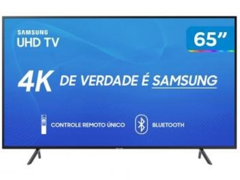 Smart TV 4K LED 65” Samsung UN65RU7100 - Wi-Fi Bluetooth HDR 3 HDMI 2 USB - Magazine Ofertaesperta