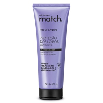 Shampoo Matizador Match. Proteção dos Loiros 250ml