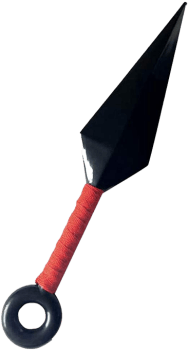 Kunai Japonês Big Kunai Cosplay Acessórios 25,4 Cm Vermelho Plástico Brinquedo Kunai..