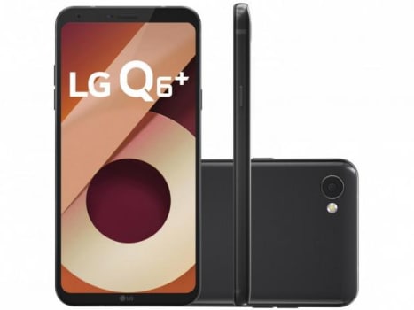 Smartphone LG Q6 Plus 64GB Preto Dual Chip 4G - Câm. 13MP + Selfie 5MP Tela 5,5” Proc.Octa Core