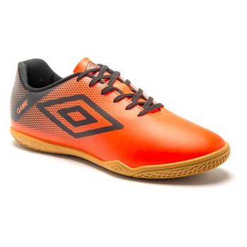 Chuteira Futsal Umbro Game - Preto+Salmão