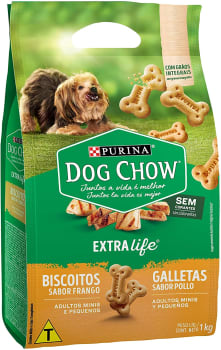 NESTLÉ PURINA DOG CHOW Biscoitos para Cães Adultos Raças Pequenas Frango 1kg