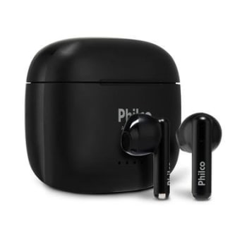 Fone de Ouvido Philco PFI200P Air Beats Até 28hr de Bateria Bluetooth 5.3 IPX4 Preto - PFI200P